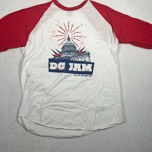 FOO Fighters DC Jam July 4th Raglan Sleeve concert band T-shirt Men XL‎